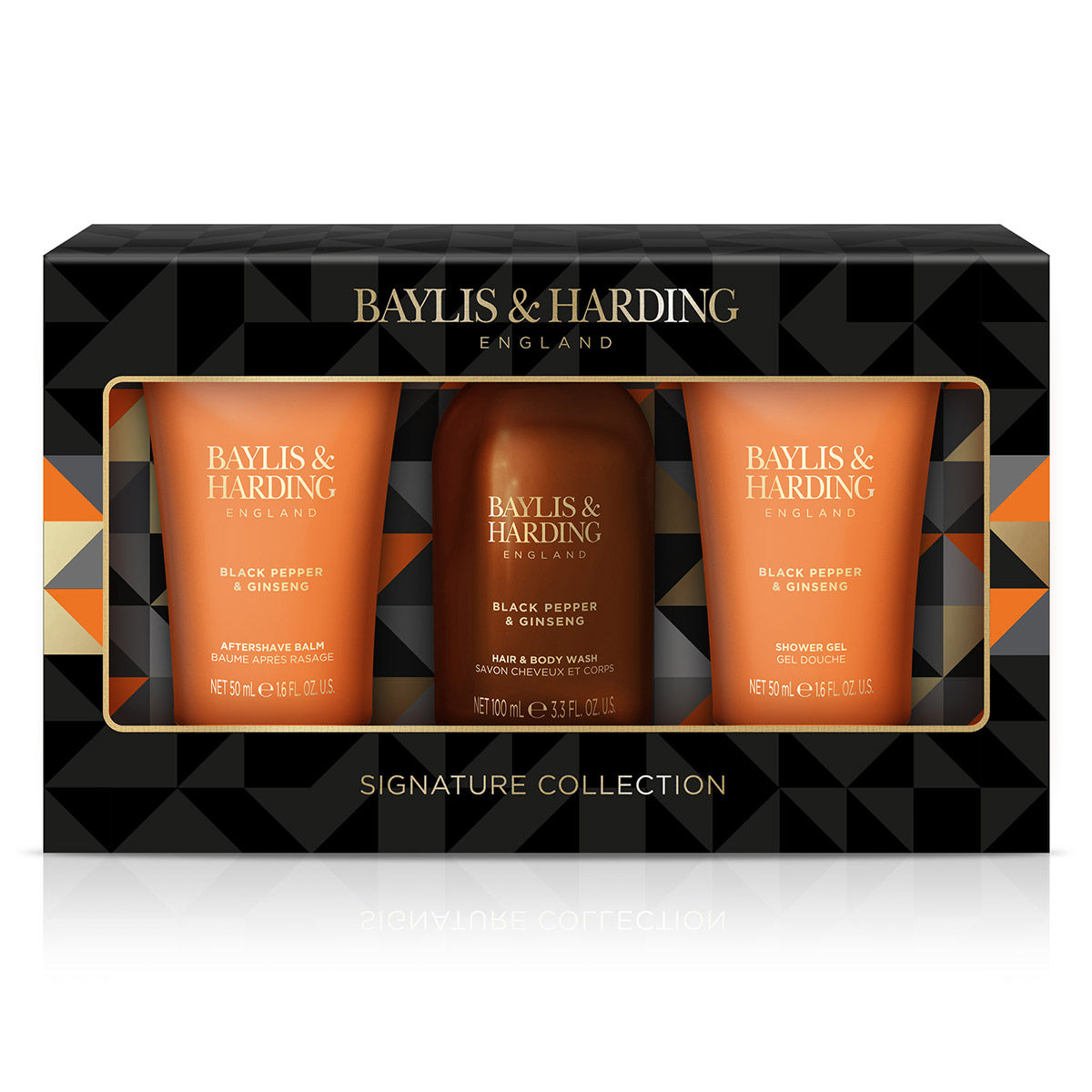 Baylis & Harding Black Pepper & Ginseng Men's Luxury Bathing Trio Gift Set